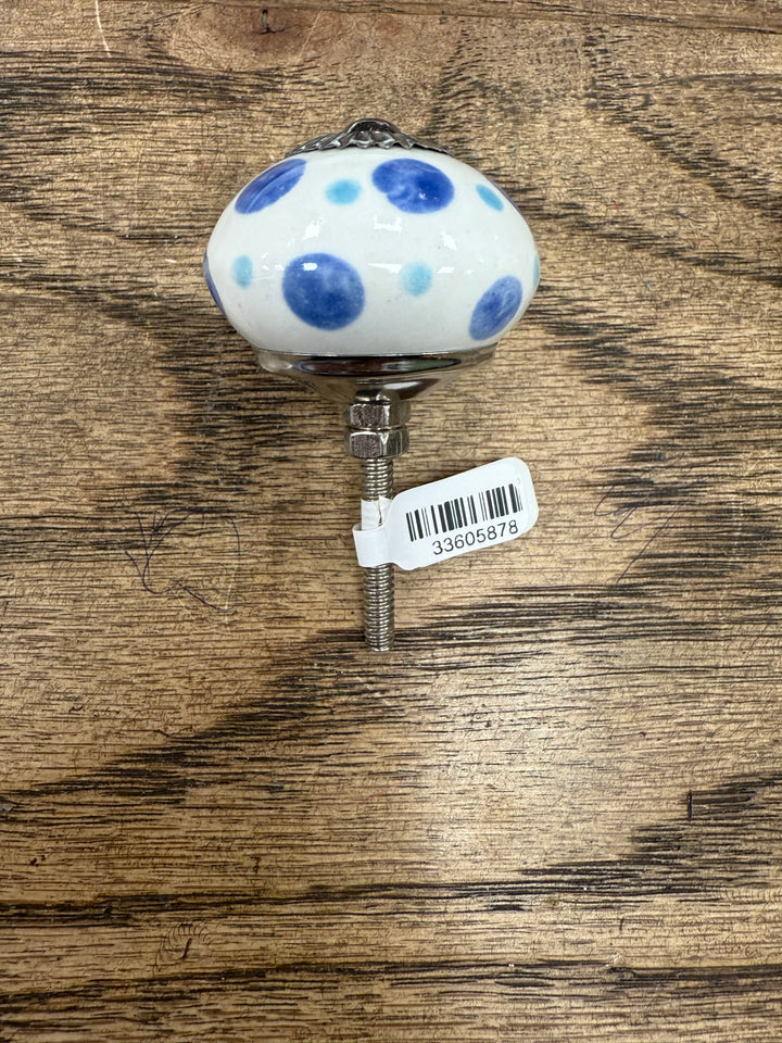 Blue & Turquoise Spots Knob