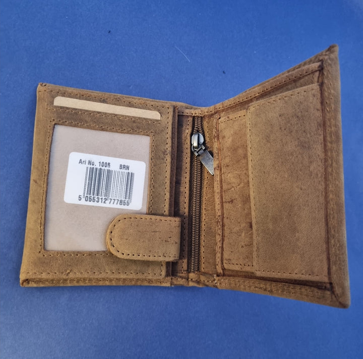 Galaxy Bifold Flip Out Wallet - Brown