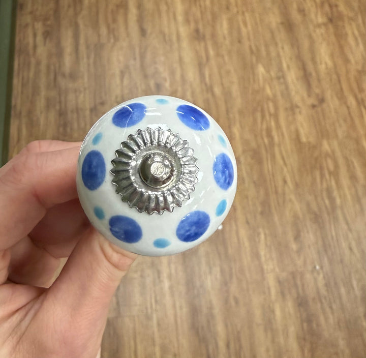 Blue & Turquoise Spots Knob