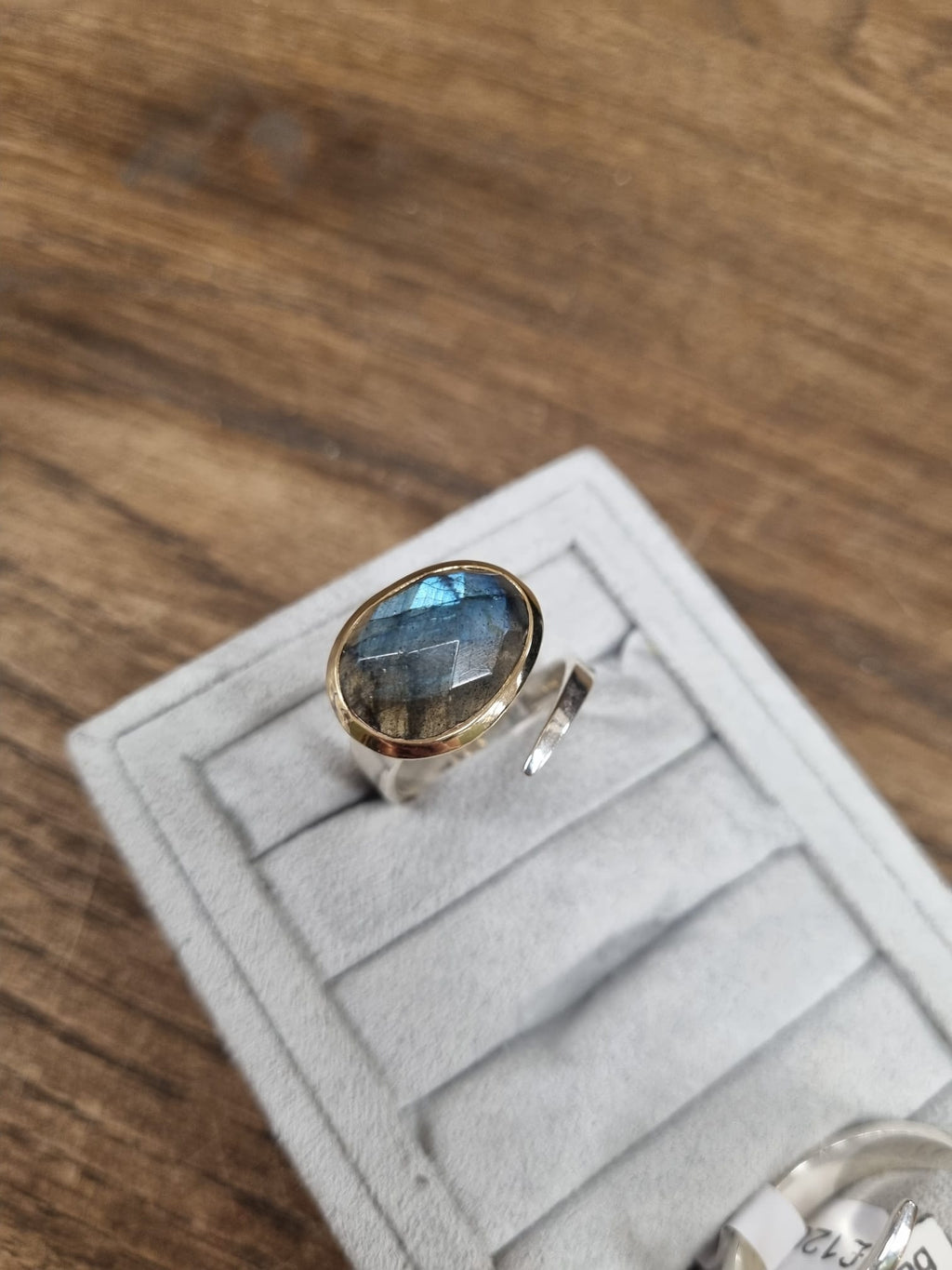 Maha Labradorite 18ct Gold Vermeil And Sterling Silver Ring