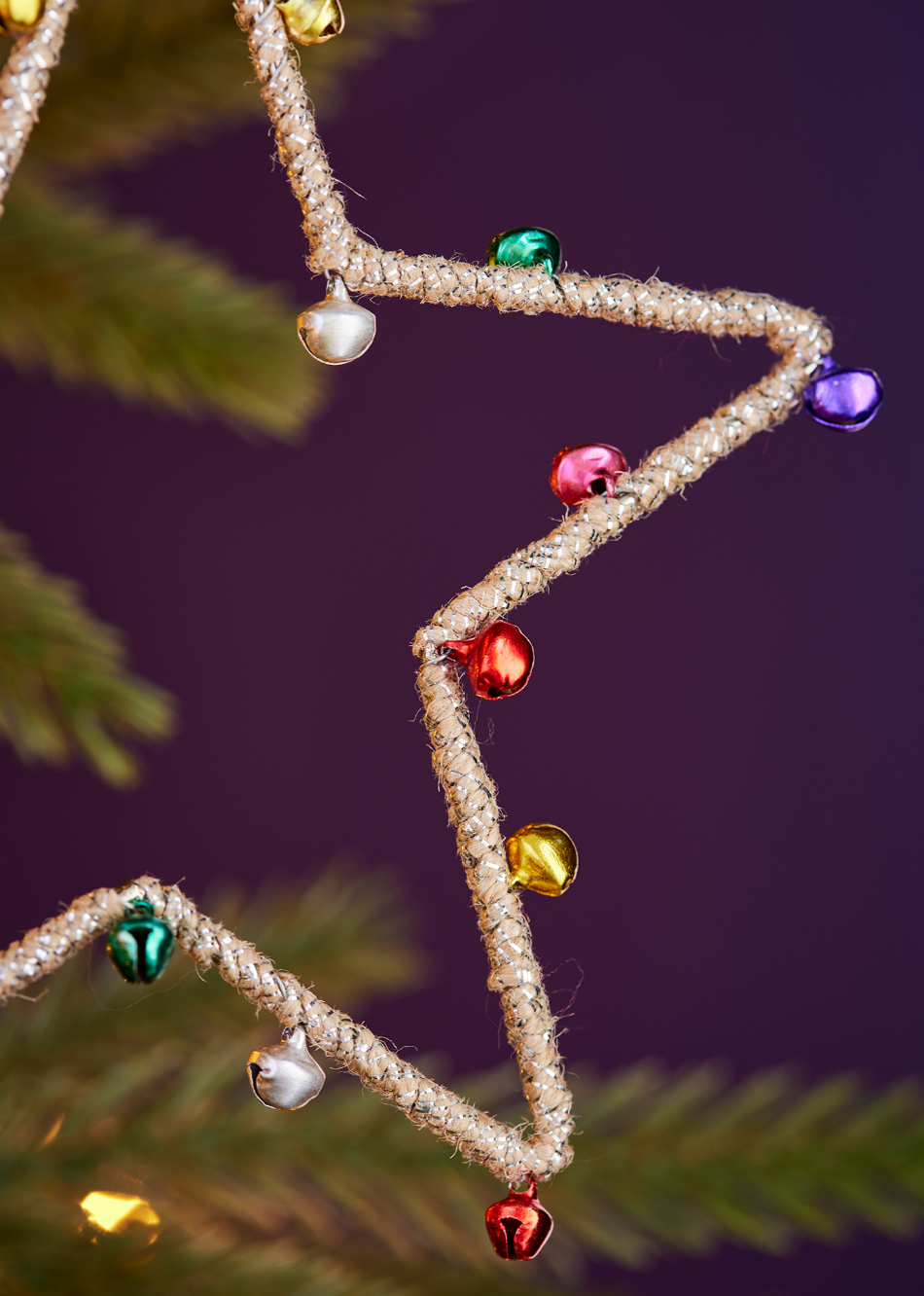 Singing Bell Star Jute Decoration