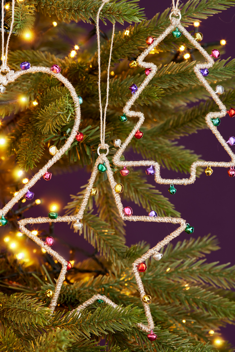 Singing Bell Heart Jute Decoration