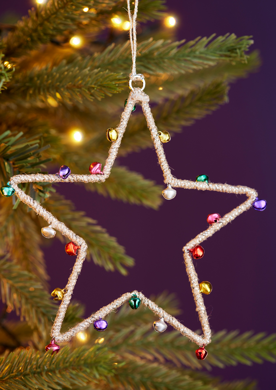 Singing Bell Star Jute Decoration