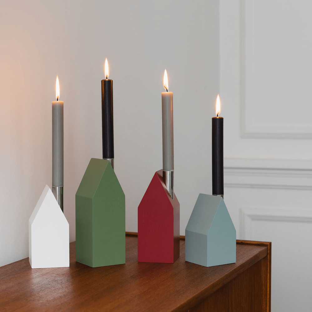 House Shaped Candle Holders, set of four