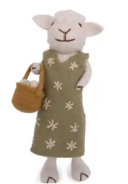 Sheep Girl With Eggs In A Bucket - Large