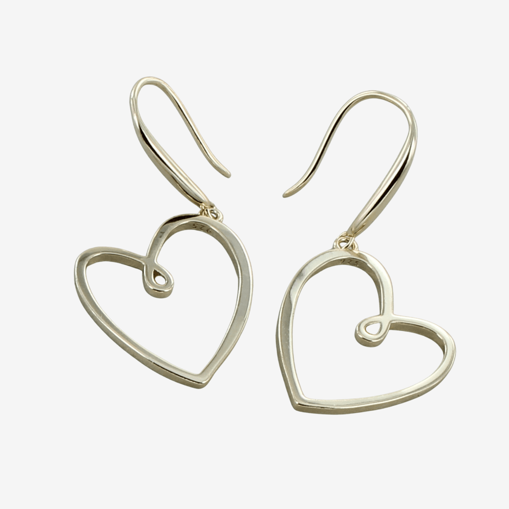 Looped Heart Earrings - Gold