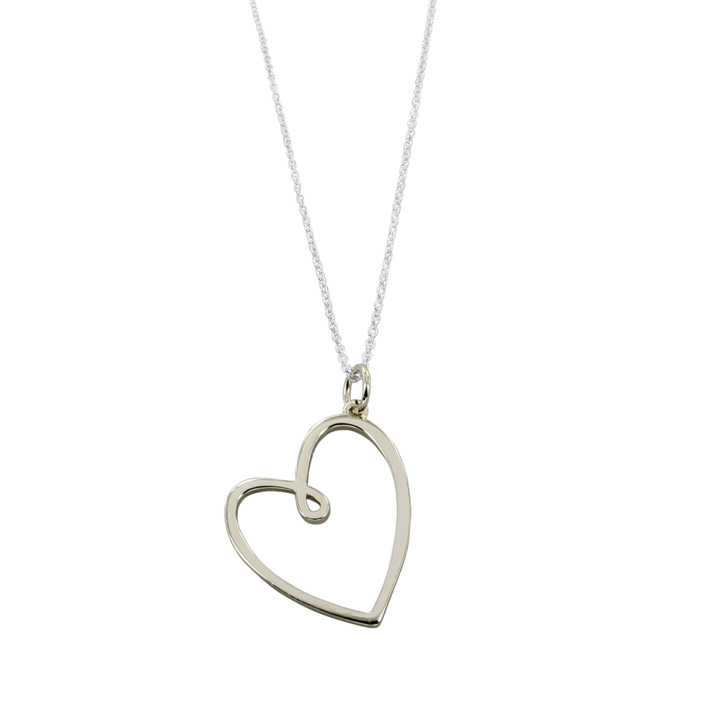 Looped Heart 18ct Gold Plated Sterling Silver Necklace
