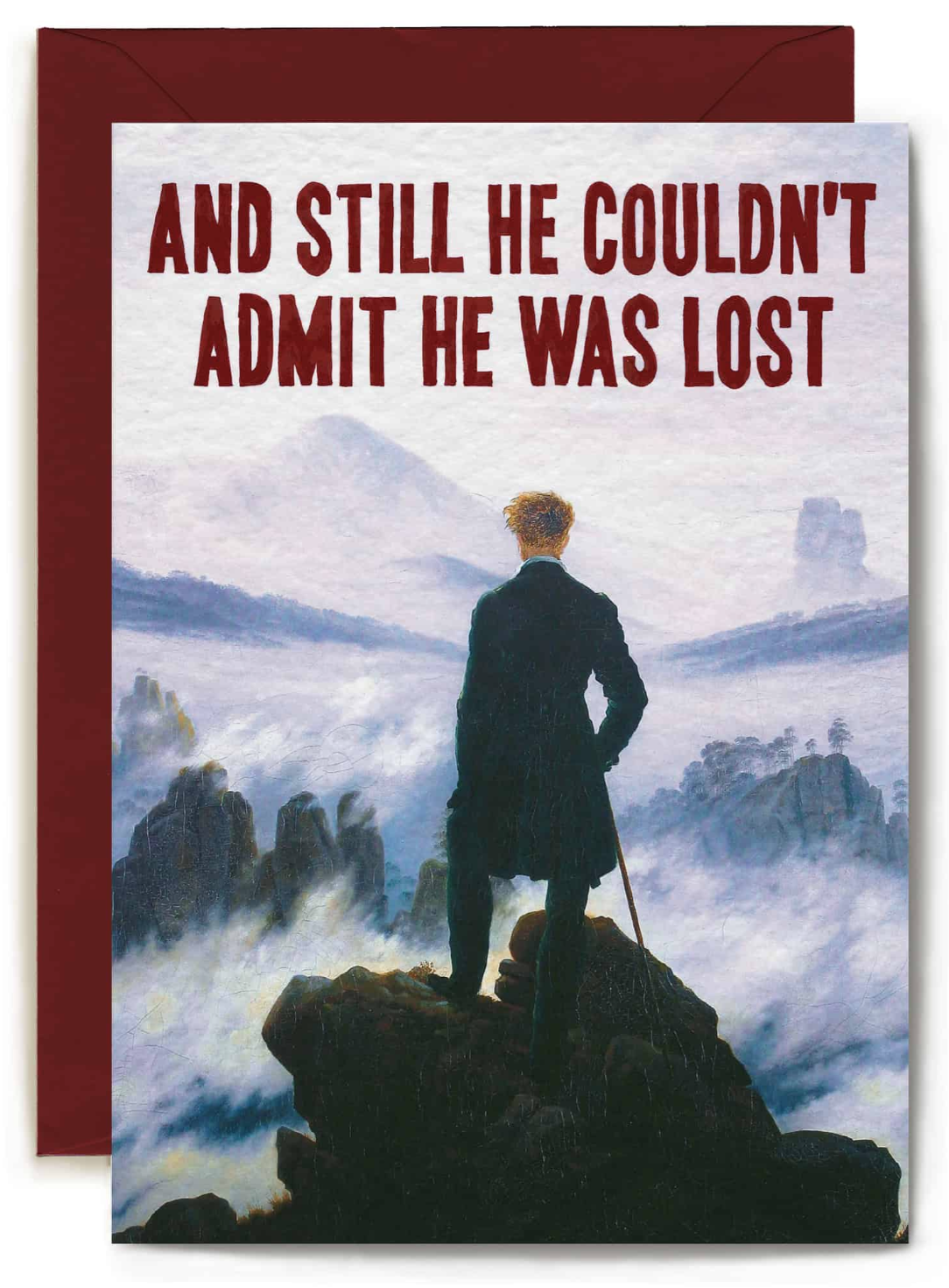 Admit He Was Lost Greetings Card