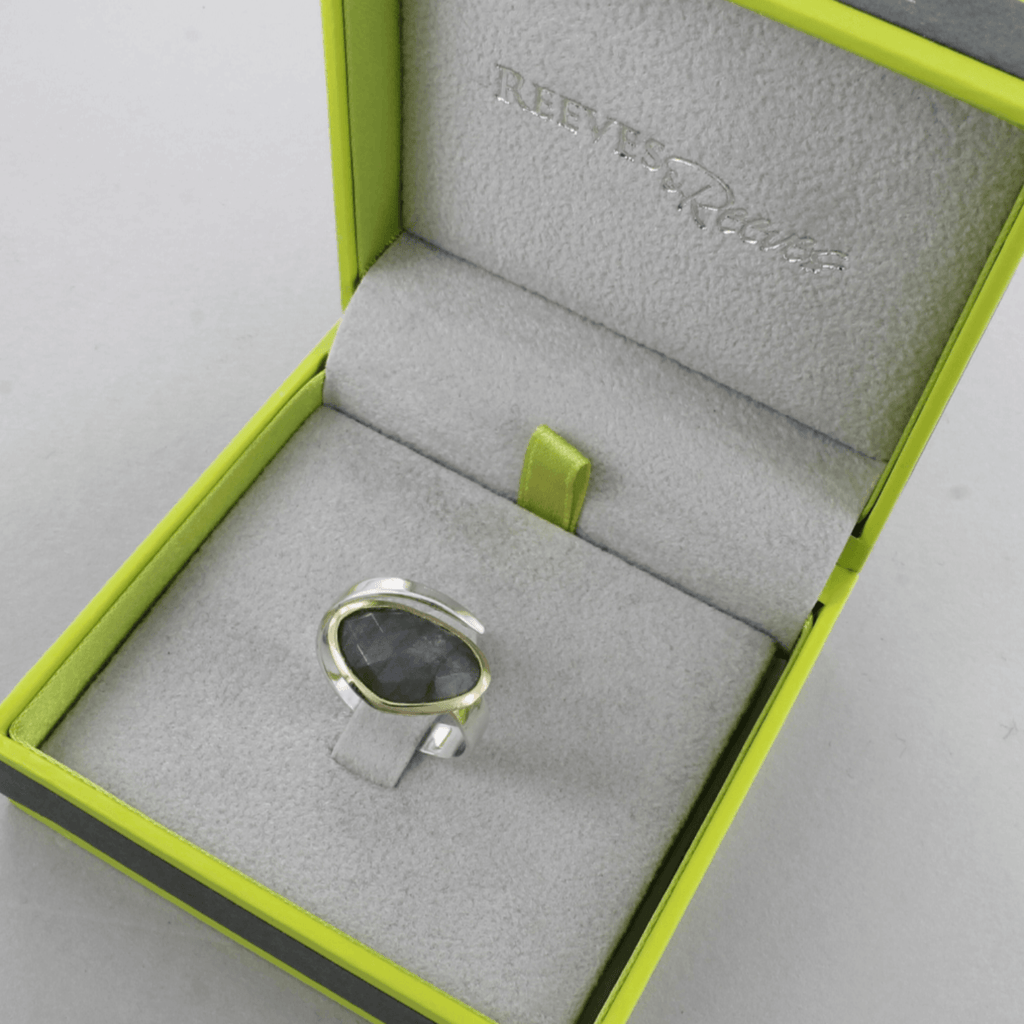 Maha Labradorite 18ct Gold Vermeil And Sterling Silver Ring