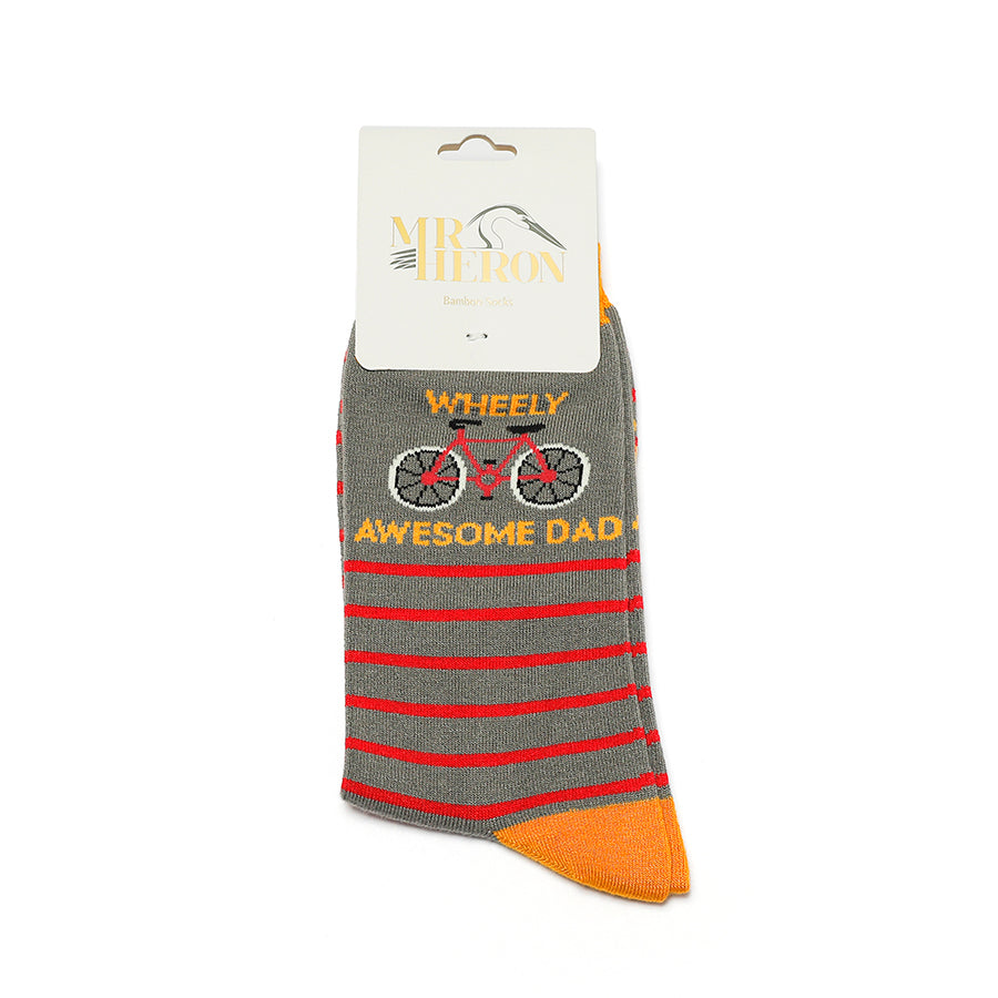 Mens Bamboo Socks - Wheely Awesome Dad