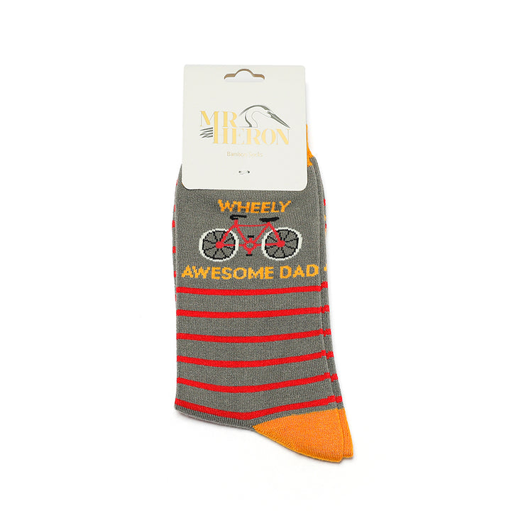 Men's Bamboo Socks - Wheely Awesome Dad