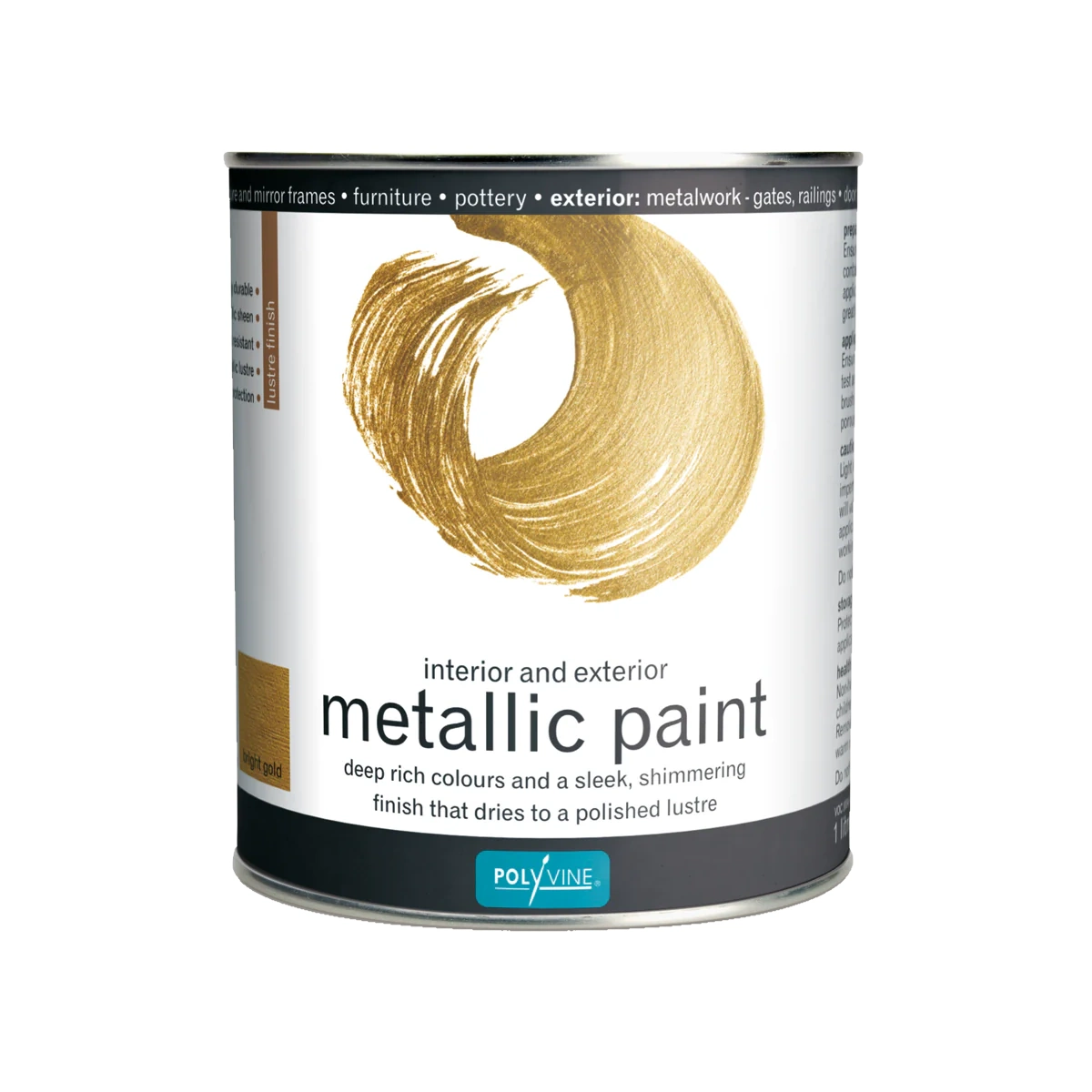 500ml Metallic Paint - Pale Gold