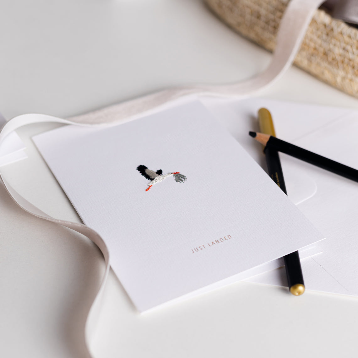 Just Landed New Baby Card