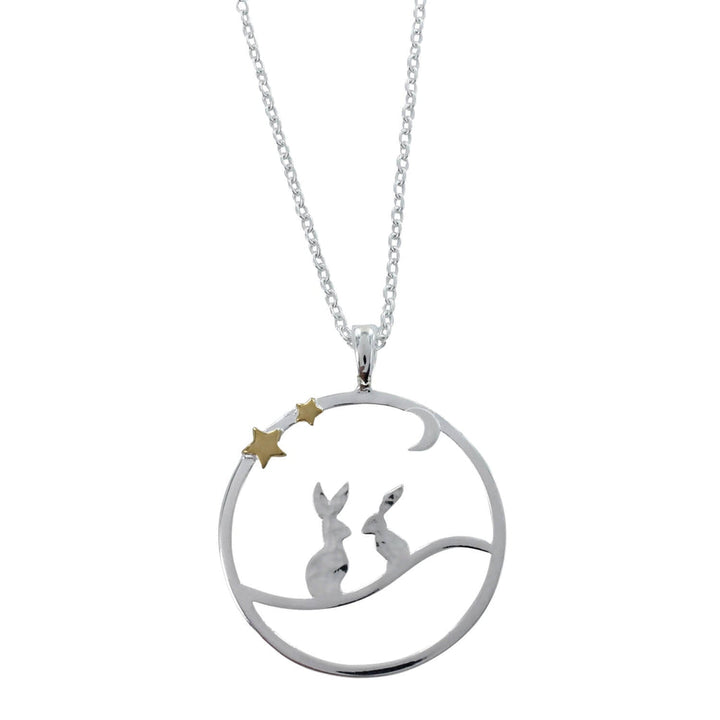 Moonlit Hares Necklace