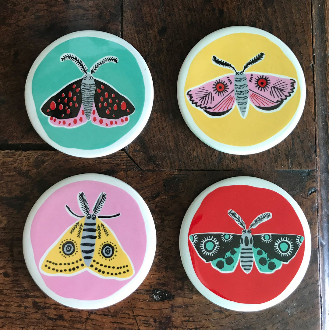 Ceramic Coasters - Moth