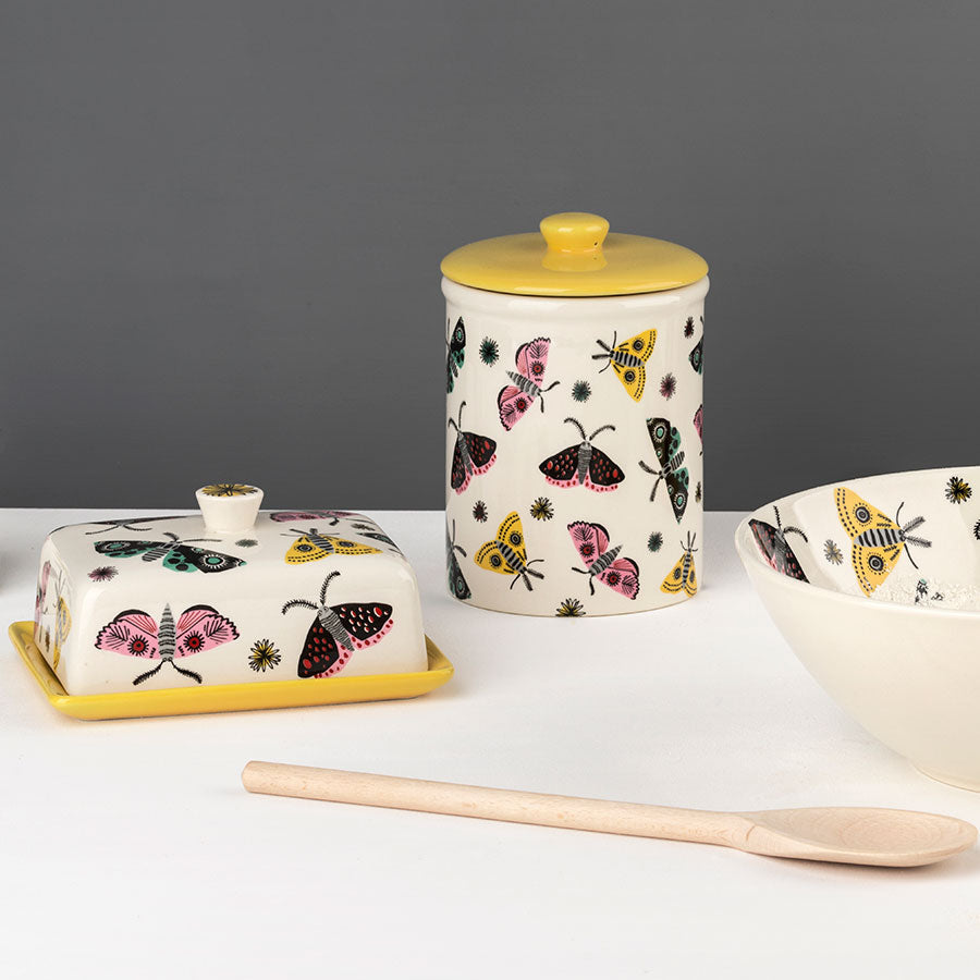 Handmade Ceramic Moth Storage Jar