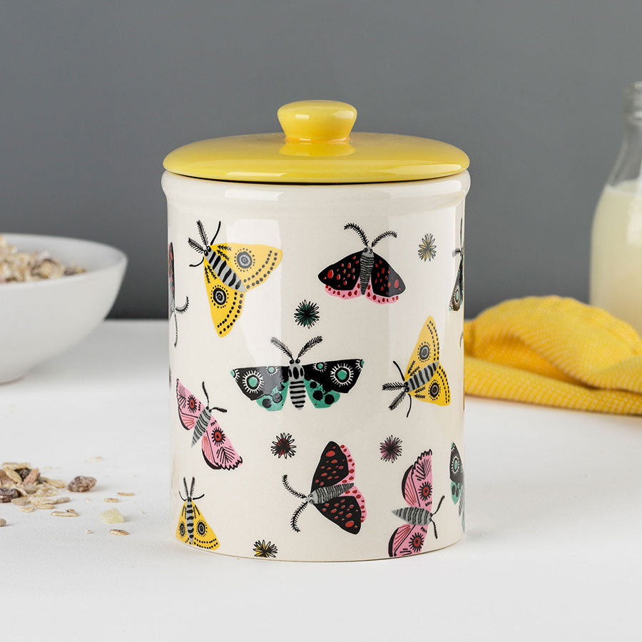 Handmade Ceramic Moth Storage Jar