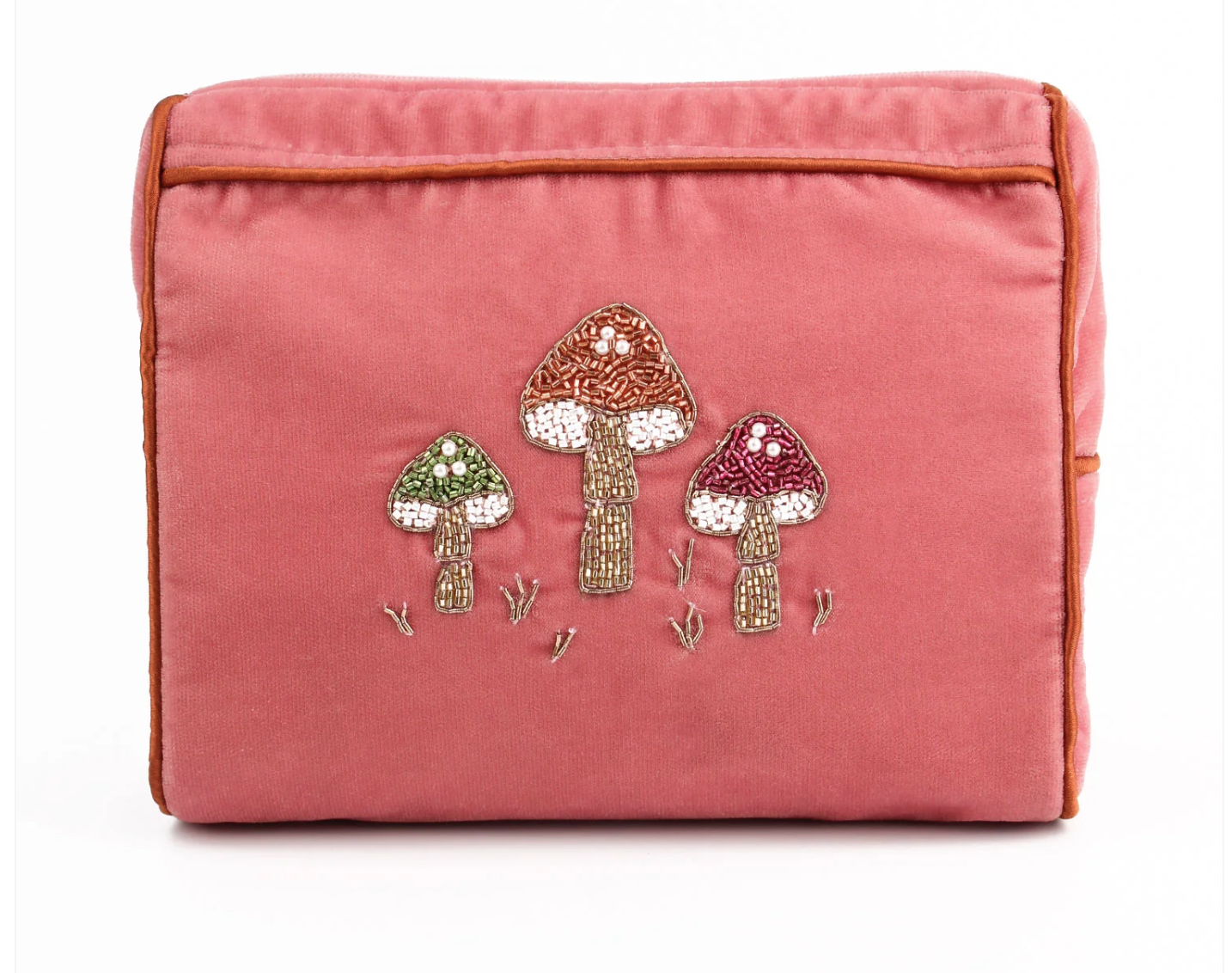 Mushroom Beaded Make Up Bag