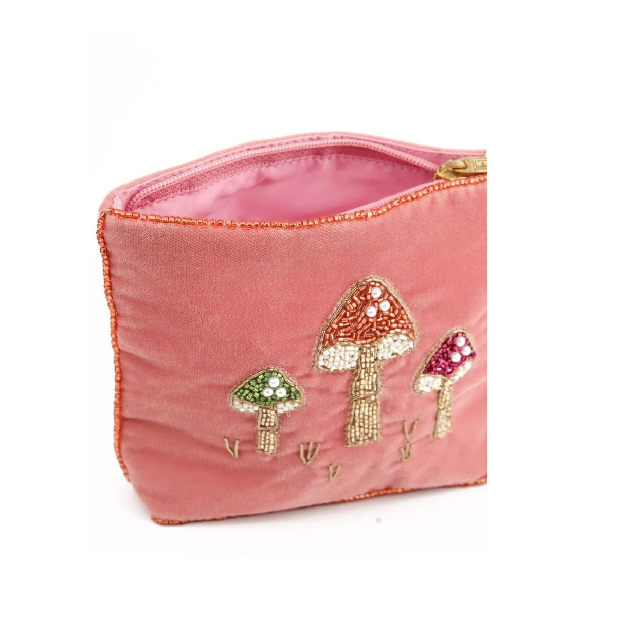 Mushroom Motif Beaded Purse