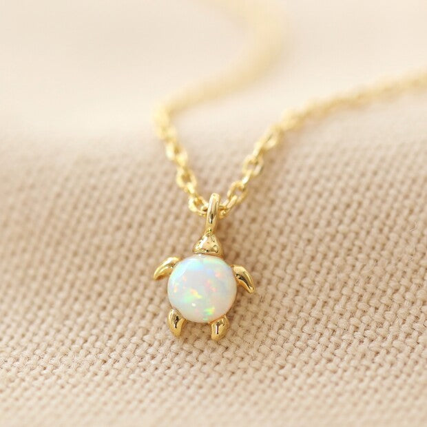 Opal Turtle Necklace