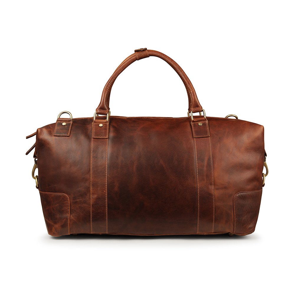Large Full-Grain Leather Holdall Travel Bag - Orion