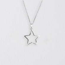 Silver Star Necklace on Christmas Card