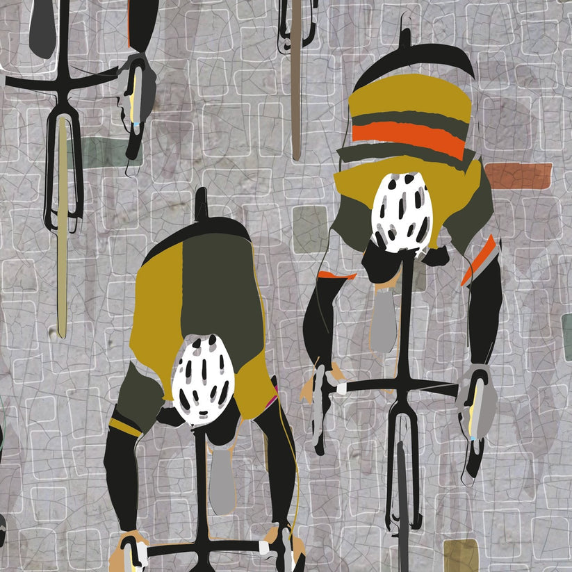 Over the Cobbles  - Cycling Poster Print