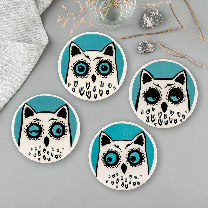 Ceramic Coasters - Owls