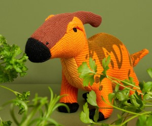 Parasaurolophus Knitted Toy