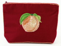 Peach Beaded Motif Purse - Medium