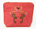 Pink Flamingo Beaded Purse