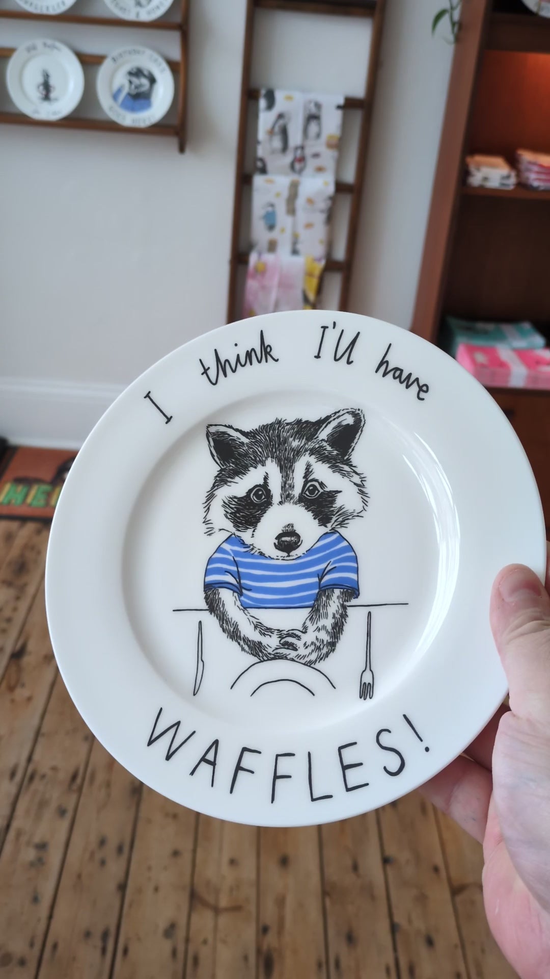 Load video: I Think I'll Have Waffles Side Plate