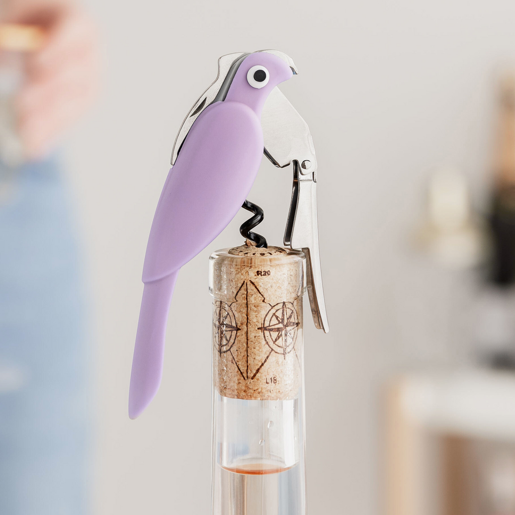 Waiter's Friend - Budgie Bottle Opener - Mauve