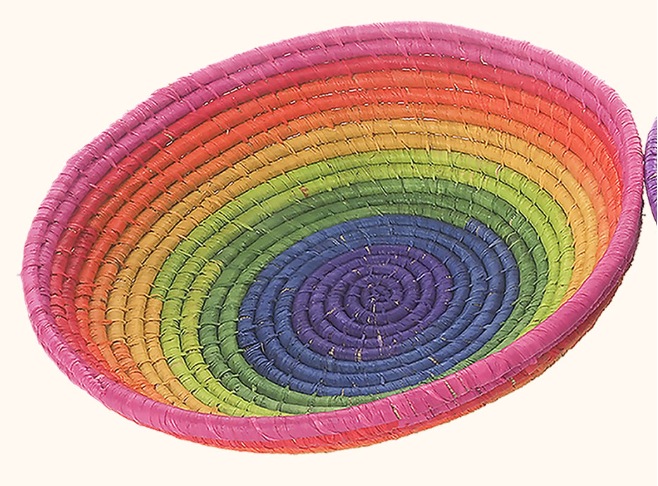 Raffia Fruit Bowl - Multi Colour