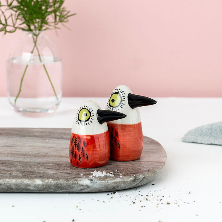 Salt & Pepper Shakers - Birdlife Red