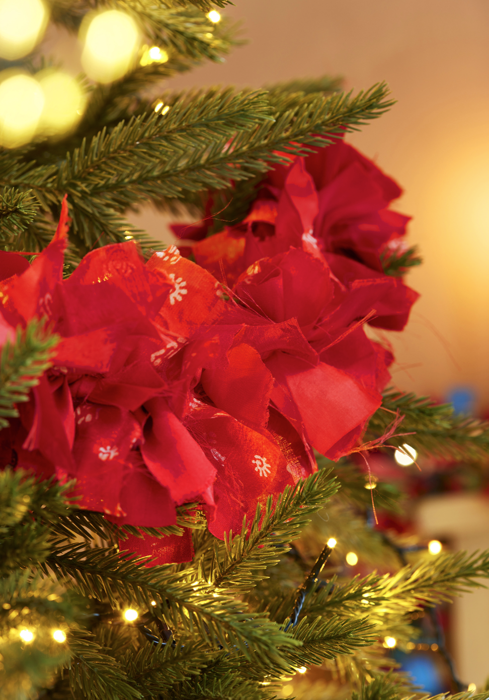 Recycled Fabric Garland - Red