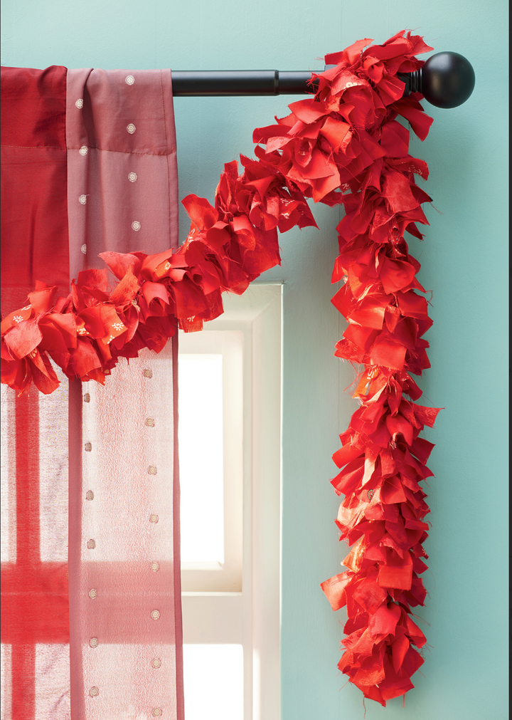 Recycled Fabric Garland - Red