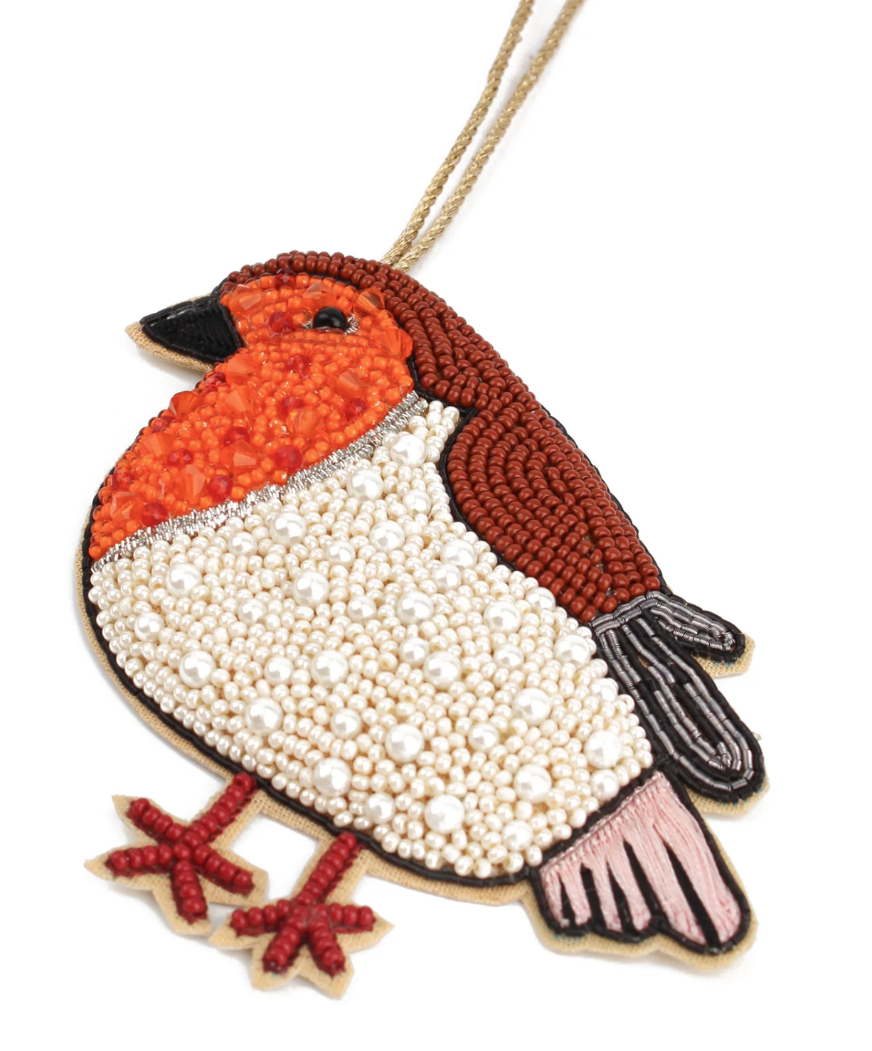 Beaded Robin Hanging Decoration