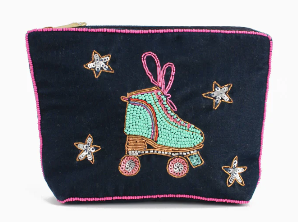 Roller Skate Beaded Purse