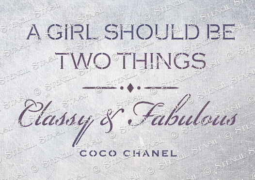 Chanel Quote No.1 Quote Stencil
