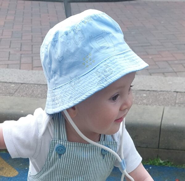 Child's Sun Hat - Blue Safari