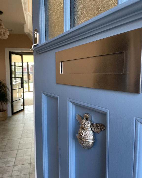 Brass Bee Door Knocker - Satin Finish