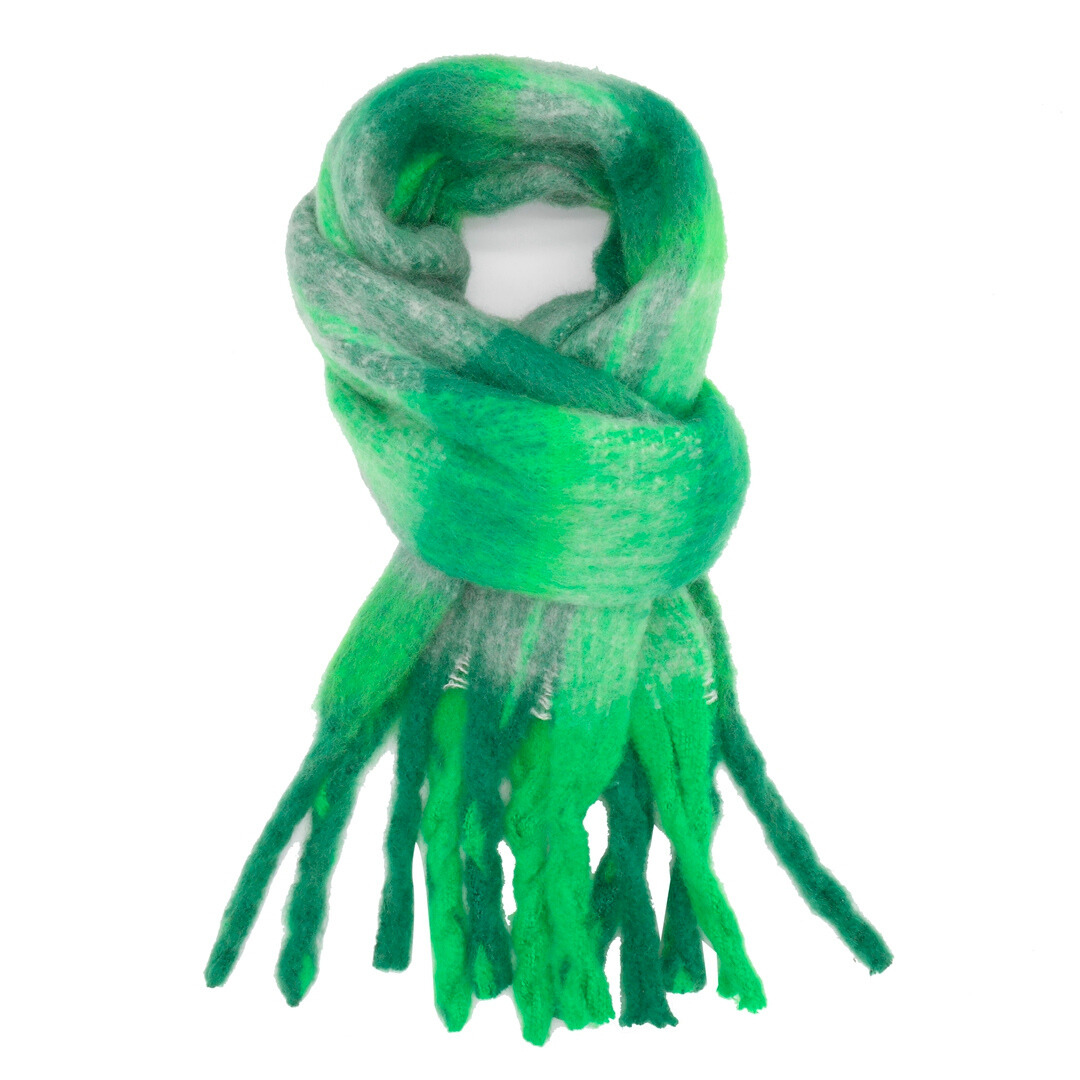 Winter Scarf Bright Checks - Green