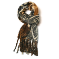 Winter Scarf Heavy Zebra - Coffee