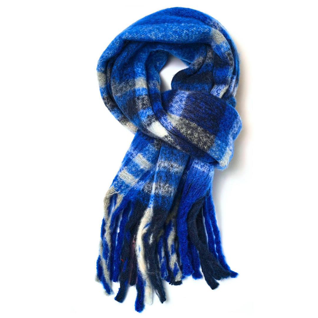 Winter Scarf Jess Tartan - Royal Blue