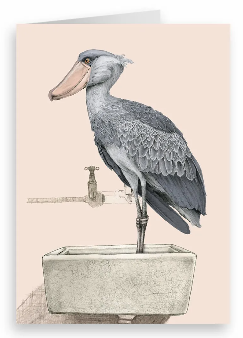 Shoebill Image Greetings Card