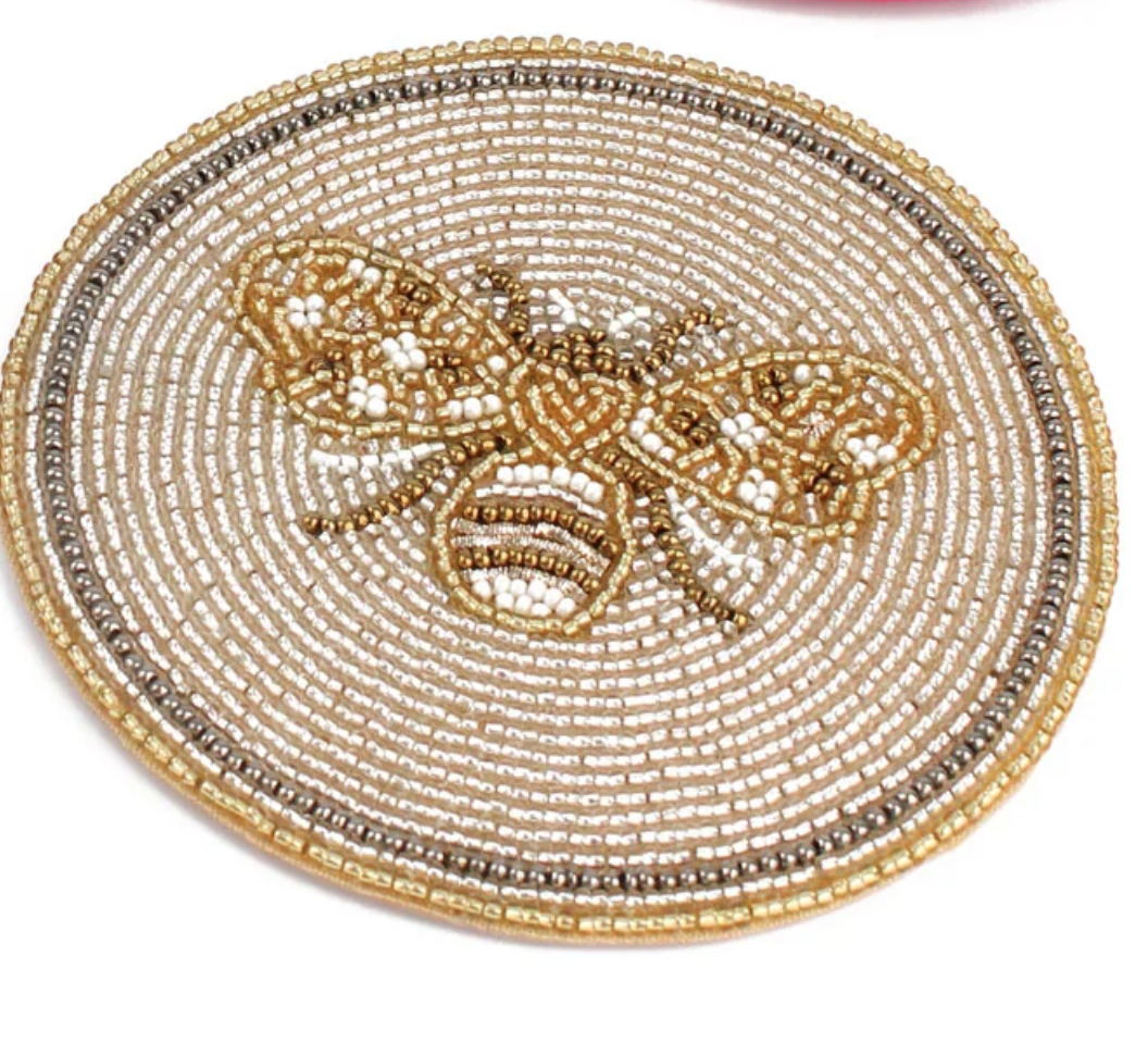 Bee Beaded Coasters