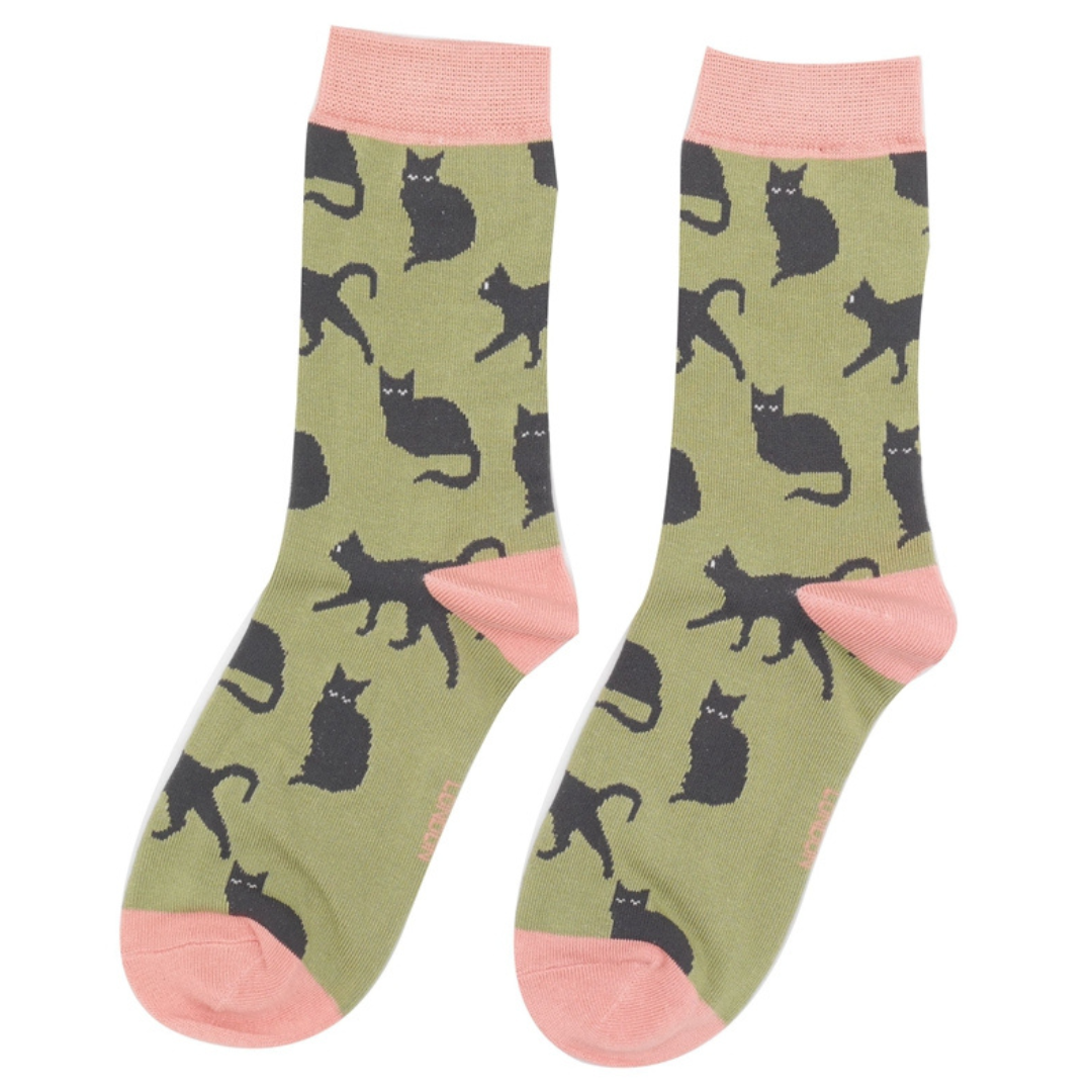 Ladies Bamboo Socks - Cute Cats