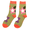 Ladies Bamboo Socks - Large Flowers