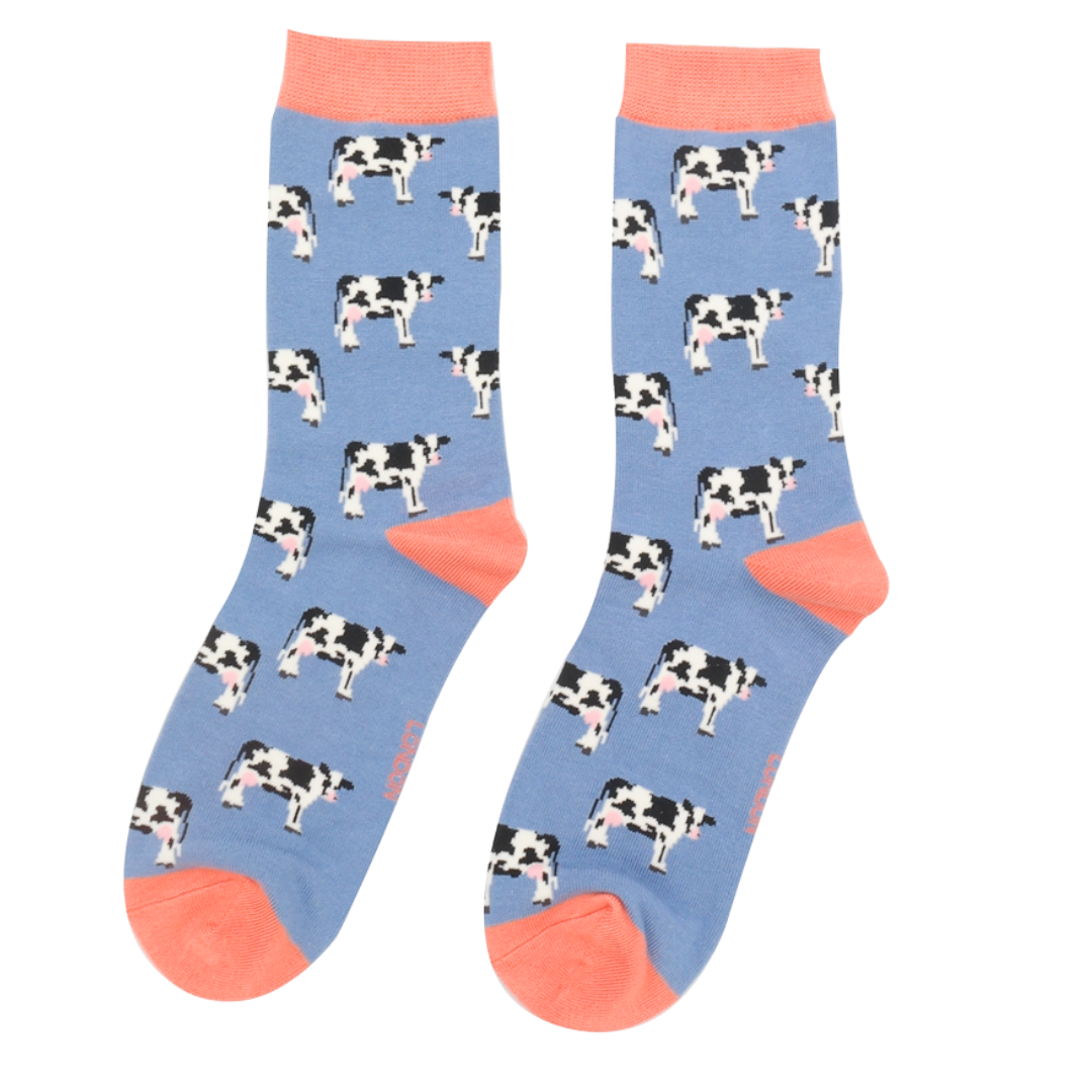 Ladies Bamboo Socks - Cows